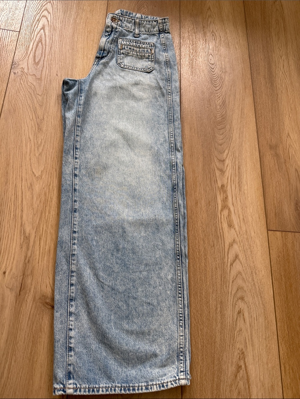 Old Navy Light Blue High Rise Baggy Wide Leg-Size 0